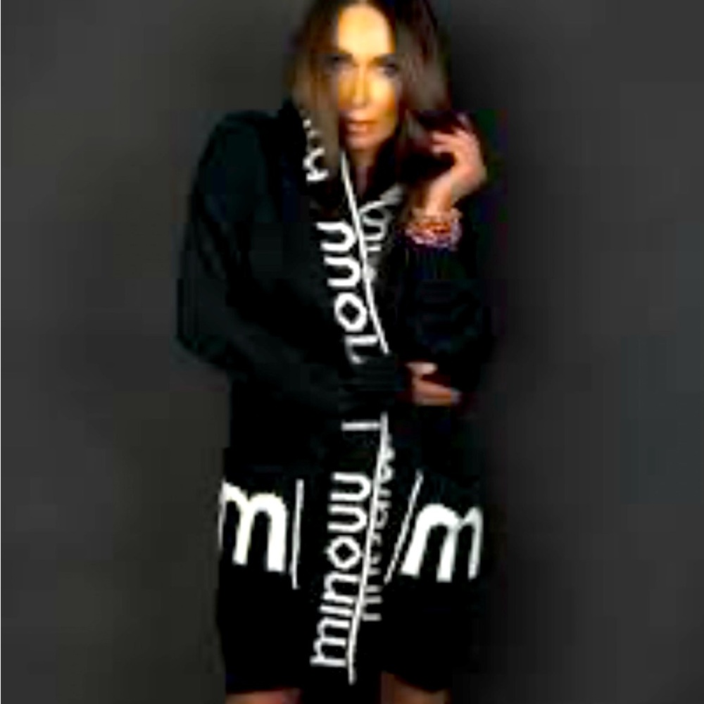 Women’s long hooded cardigan sweater